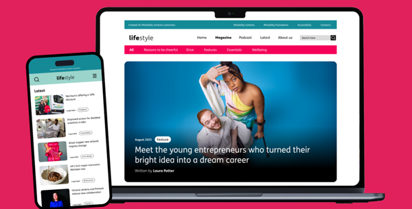 An image of a laptop and mobile device on the Lifestyle Magazine website.