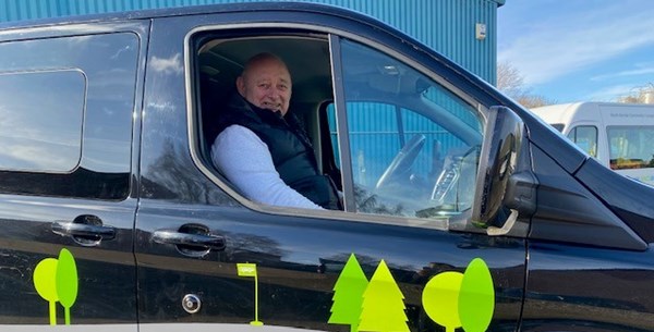 Gary from North Norfolk Community Transport driving a minibus