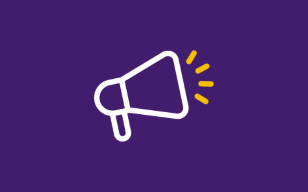 Cartoon icon of a megaphone