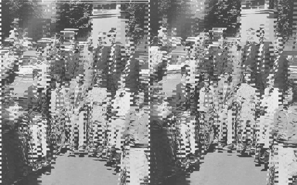 Ten disabled people in 1978 receive the keys for the first vehicles delivered on the Motability Scheme.