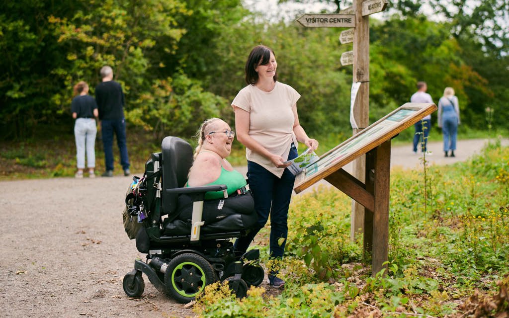 Tina and her friend are out in their local park. They are both looking at the map of the park to decide where to go next.